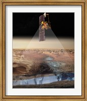 Artist's View of Odyssey Detecting Ice Fine Art Print
