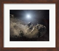 A White Dwarf Star Surrounded by a Disintegrating Asteroid Fine Art Print
