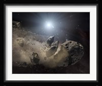A White Dwarf Star Surrounded by a Disintegrating Asteroid Fine Art Print