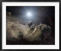 A White Dwarf Star Surrounded by a Disintegrating Asteroid Fine Art Print