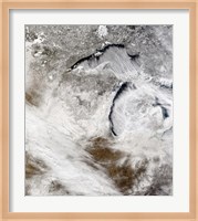 Cloud Streets over Lake Superior and Lake Michigan Fine Art Print