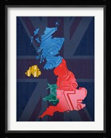 UK Map Fine Art Print