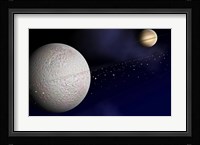 The Ring of Debris that May Orbit Saturn's Second-Largest Moon, Rhea Fine Art Print