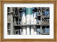 Solid Rocket Boosters are Attached to the Delta II Rocket in the Mobile Service Tower Fine Art Print
