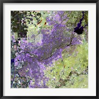 Satellite view of the Sacramento Metropolitan Area Fine Art Print