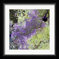 Satellite view of the Sacramento Metropolitan Area Fine Art Print