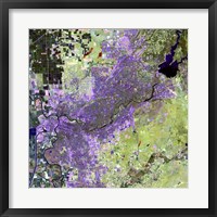 Satellite view of the Sacramento Metropolitan Area Fine Art Print