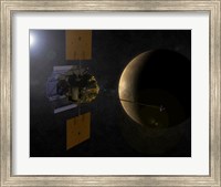 An Artist's Interpretation of the MESSENGER Spacecraft at Mercury Fine Art Print