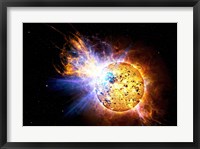 A Flare on the Star Known as EV Lacertae Fine Art Print