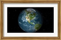 Full Earth View Showing North America Fine Art Print