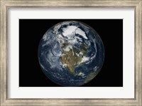 Full Earth showing North America Fine Art Print