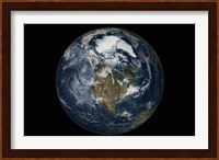 Full Earth showing North America Fine Art Print