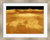 3D Perspective View of Sapas Mons on Venus Fine Art Print