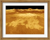3D Perspective View of Sapas Mons on Venus Fine Art Print
