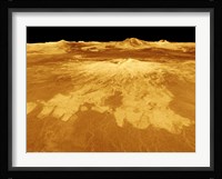 3D Perspective View of Sapas Mons on Venus Fine Art Print