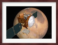 Mars Telecommunications Orbiter in Flight around Mars Fine Art Print
