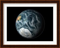 Full view of the Earth Highlighting Antarctica and its Surrounding Sea Ice in the Southern Hemisphere Fine Art Print