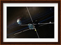 The Five THEMIS Spacecraft in Orbit around the Earth Fine Art Print