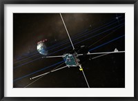 The Five THEMIS Spacecraft in Orbit around the Earth Fine Art Print