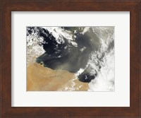 Dust plumes Blowing off the North African Coast Fine Art Print