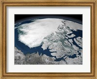 Arctic Sea Ice Above North America Fine Art Print