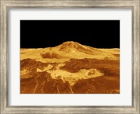 3D Perspective View of Maat Mons on Venus Fine Art Print