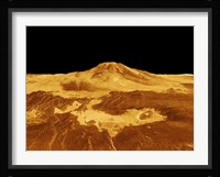 3D Perspective View of Maat Mons on Venus Fine Art Print