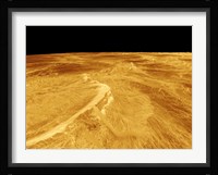 3D Perspective View of Latona Vorona and Dali Chasma on Venus Fine Art Print