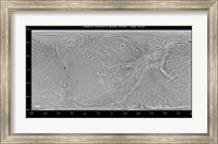 Global Map of Saturn's Moon Dione Fine Art Print