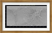 Global Map of Saturn's Moon Dione Fine Art Print
