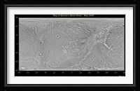 Global Map of Saturn's Moon Dione Fine Art Print