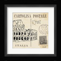 Postcard Sketches IV Framed Print