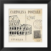 Postcard Sketches IV Framed Print