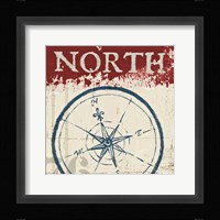 Nautical I Red Framed Print
