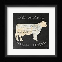La Vache Cameo Sq Framed Print