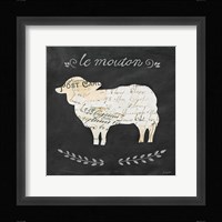 Le Mouton Cameo Sq Framed Print
