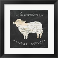 Le Mouton Cameo Sq Framed Print