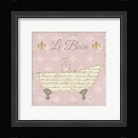 Vintage Bath VI Fleur Pink Framed Print