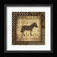 African Wild Zebra Border Fine Art Print