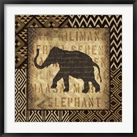 African Wild Elephant Border Fine Art Print