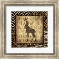 African Wild Giraffe Border Fine Art Print