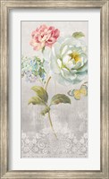 Textile Floral Panel I Fine Art Print