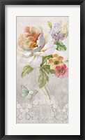 Textile Floral Panel II Fine Art Print