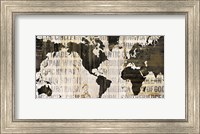 Crate World Map Neutral Fine Art Print