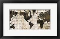 Crate World Map Neutral Fine Art Print