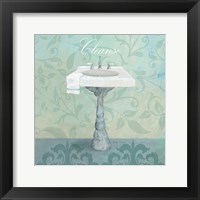 Damask Bath Sink Fine Art Print