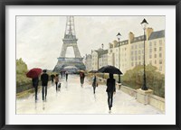 Eiffel in the Rain Marsala Umbrella Fine Art Print