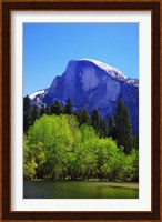 View of Half Dome rock and Merced River, Yosemite National Park, California Fine Art Print