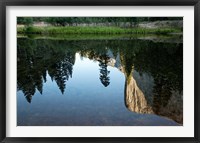Reflection of El Capitan in Mercede River, Yosemite National Park, California - Horizontal Framed Print