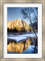 Yosemite Falls reflection in Merced River, Yosemite, California Fine Art Print